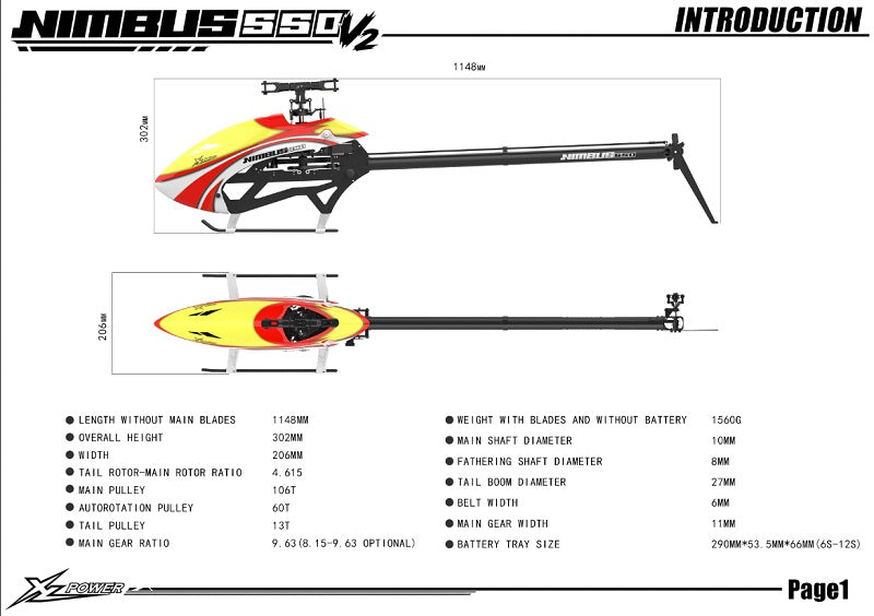 New and Improved XLPower Nimbus 550 V2 kit