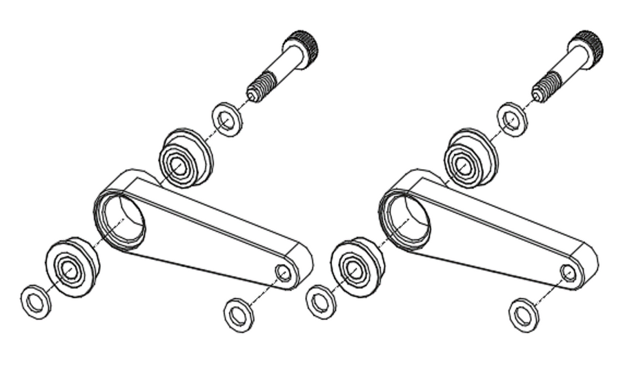 Goosky RS4 Main Rotor Washout Arm Set