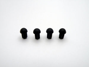 MA127-54A 8mm Skid Ends Black - Pack of 4