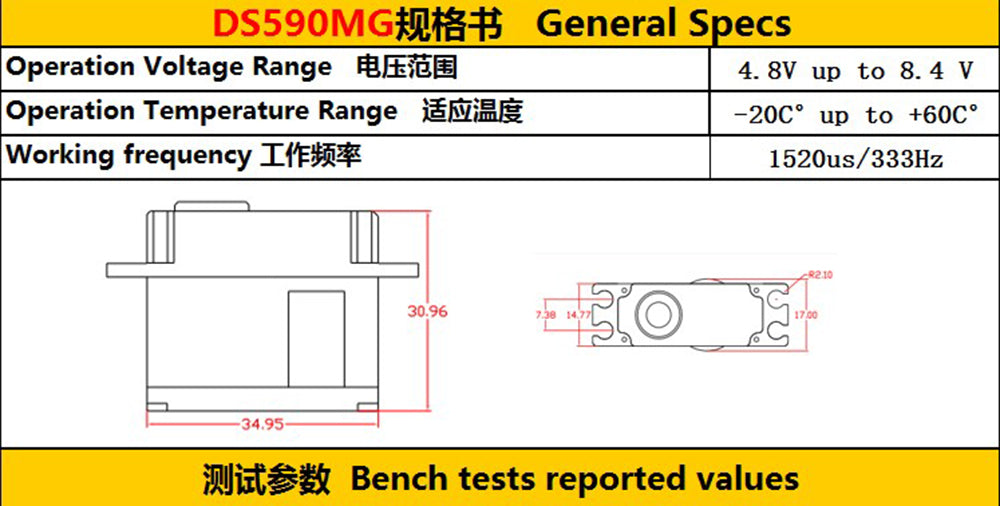 GDW 590MG HV MINI SERVO