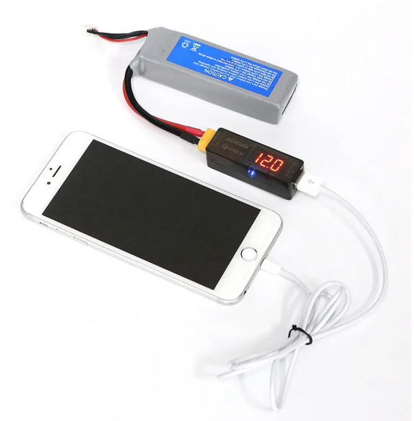 AOKoda LiPo to USB Power Converter QC3.0 Adapter Quick Charger for Smartphone Tablet PC